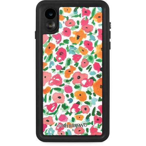 Bouffants and Broken Hearts Watercolor Floral iPhone Cases
